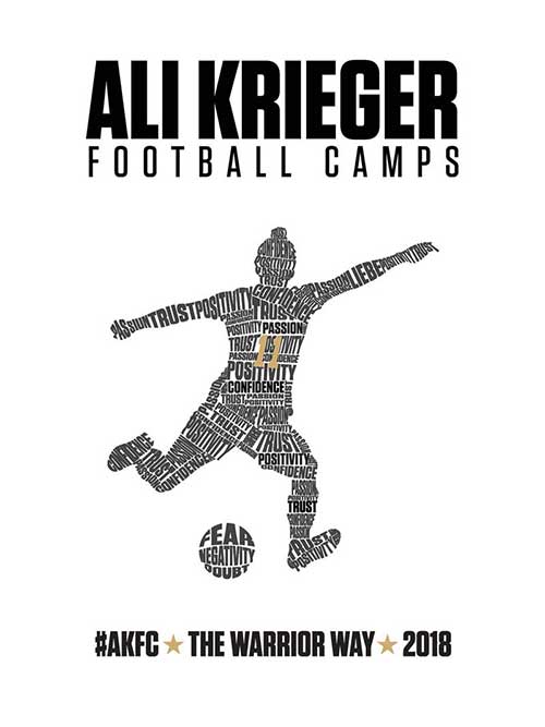2018 Ali Krieger Football Camps Poster