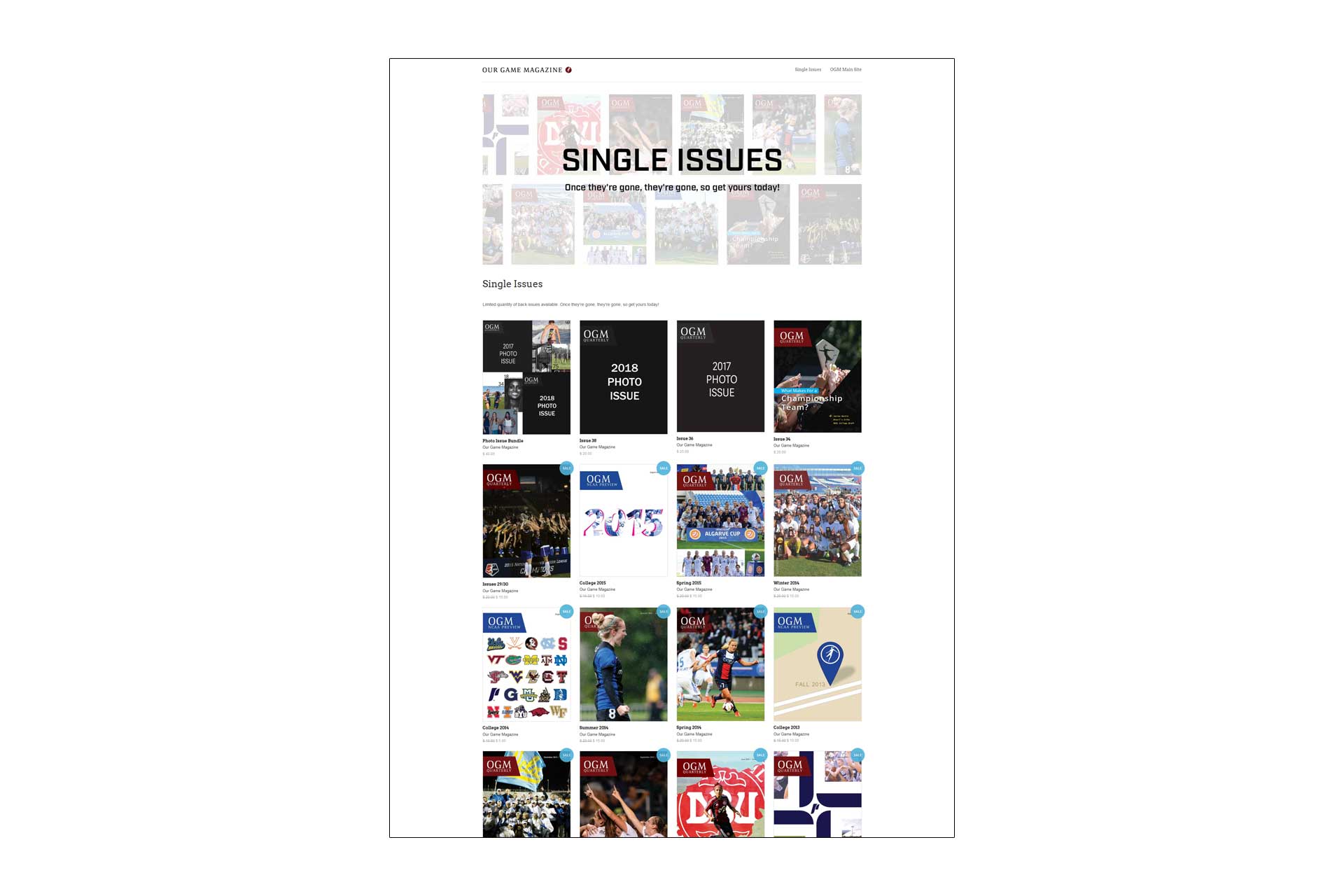 Our Game Magazine online store